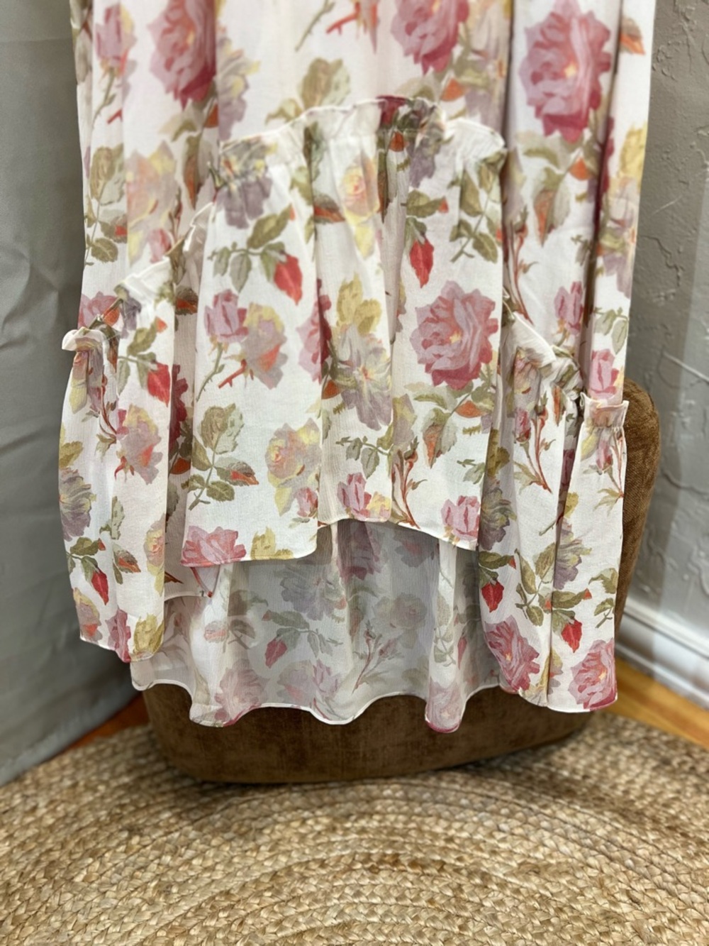 The Kooples Floral English Roses Ruffle Maxi Dress - Picture 4 of 16